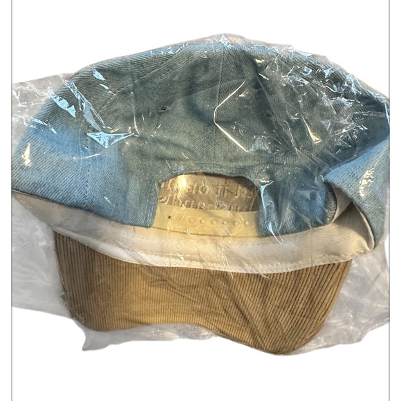 Denim and Tan Corduroy Ball Cap “Put On My Husband Tab” NWT - Picture 2 of 3